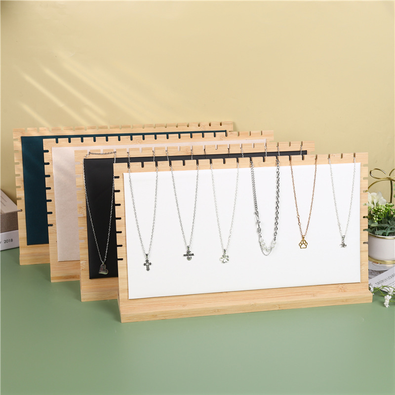 Bamboo Jewelry Display Stand Necklace Stand Jewelry Storage Rack Bracelet Necklace Pendant Rack Jewelry Display Stand