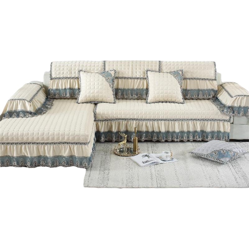 Picture of Solid color sofa cushion fabric Four Seasons European non-slip cushion leather sofa cover all-inclusive cover towel factory wholesale