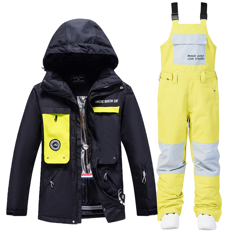 Picture of Women's Ski Suit Men's Winter Outdoor Windproof Waterproof Warm Thickened New Arrival Snowboard Double Ski Suit