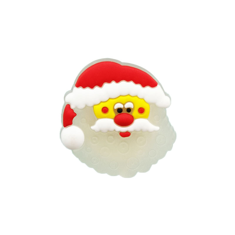 Picture of New Hot Selling Fluorescent Christmas Hole Shoe Accessories Ready-Made Cartoon Luminous Bag Bracelet Decoration Pvc Shoe Flower