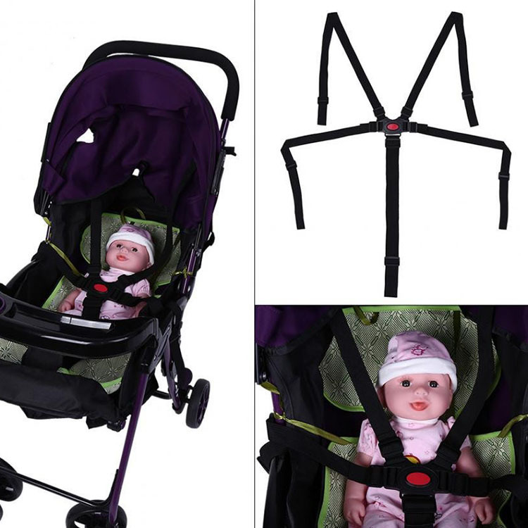 Picture of Baby Stroller with Accessories, Children's Dining Chair, Five-Point Binding Belt, Baby Chair, Three-Point Restraint Sling