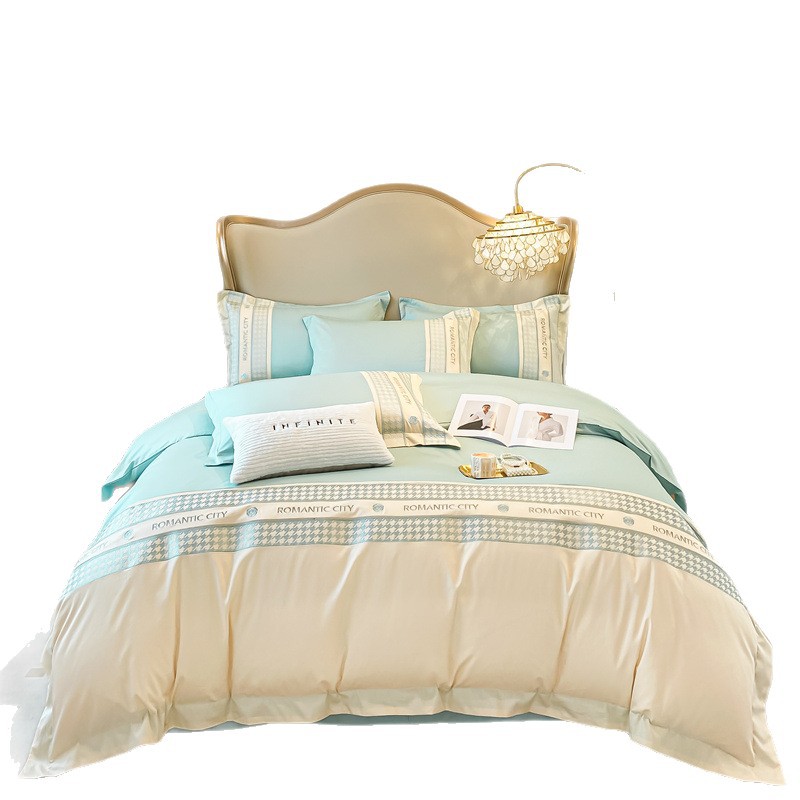 Picture of High-end 180s long-staple cotton cotton four-piece set high-support high-density cotton embroidered quilt cover bed sheet light luxury bedding