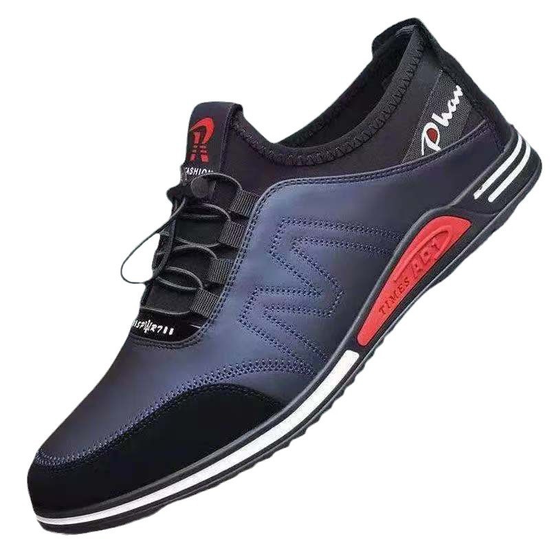 Picture of 2024 new casual men's shoes spring and autumn leather shoes PU soft leather bean shoes British lazy people's shoes men's shoes a generation of hair