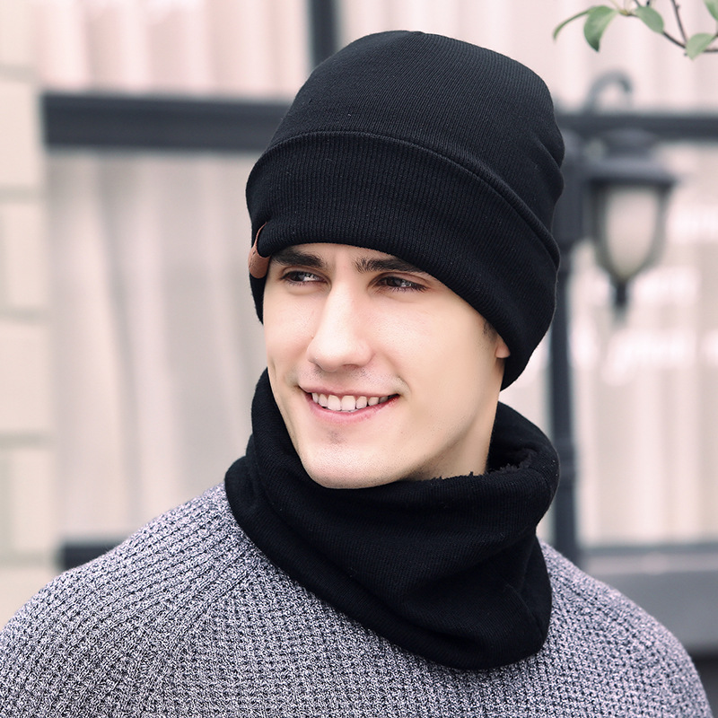 Picture of Amazon Foreign Trade Winter Scarf Hat Gloves Three-Piece Set Knitted Gloves Woolen Scarf Warm Set