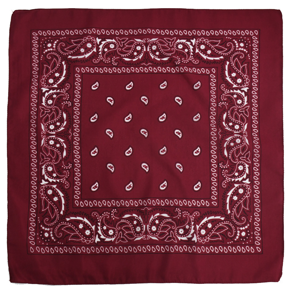 Picture of Factory direct supply in stock polyester square paisley scarf wholesale hip hop hip hop riding cashew flower scarf