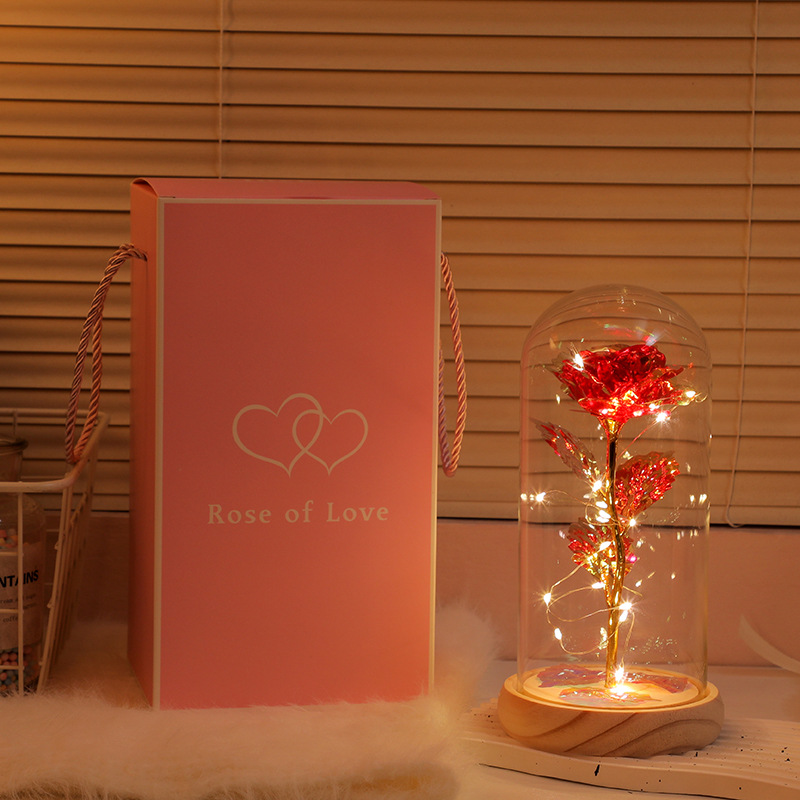 Picture of Immortal bouquet rose night light ornament bedroom decoration birthday gift for girlfriend girl children student Qixi Festival