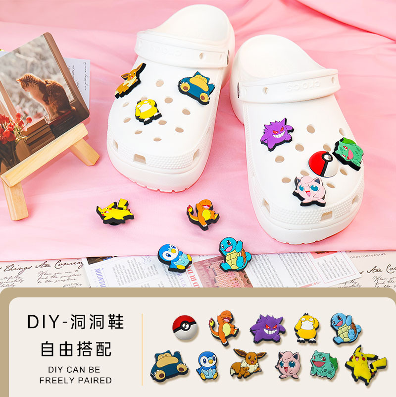 [Pokémon Series] Cave Shoes Accessories Cute Cartoon Shoes Flower Duck Decorative Buckle Accessories Shoe Buckle