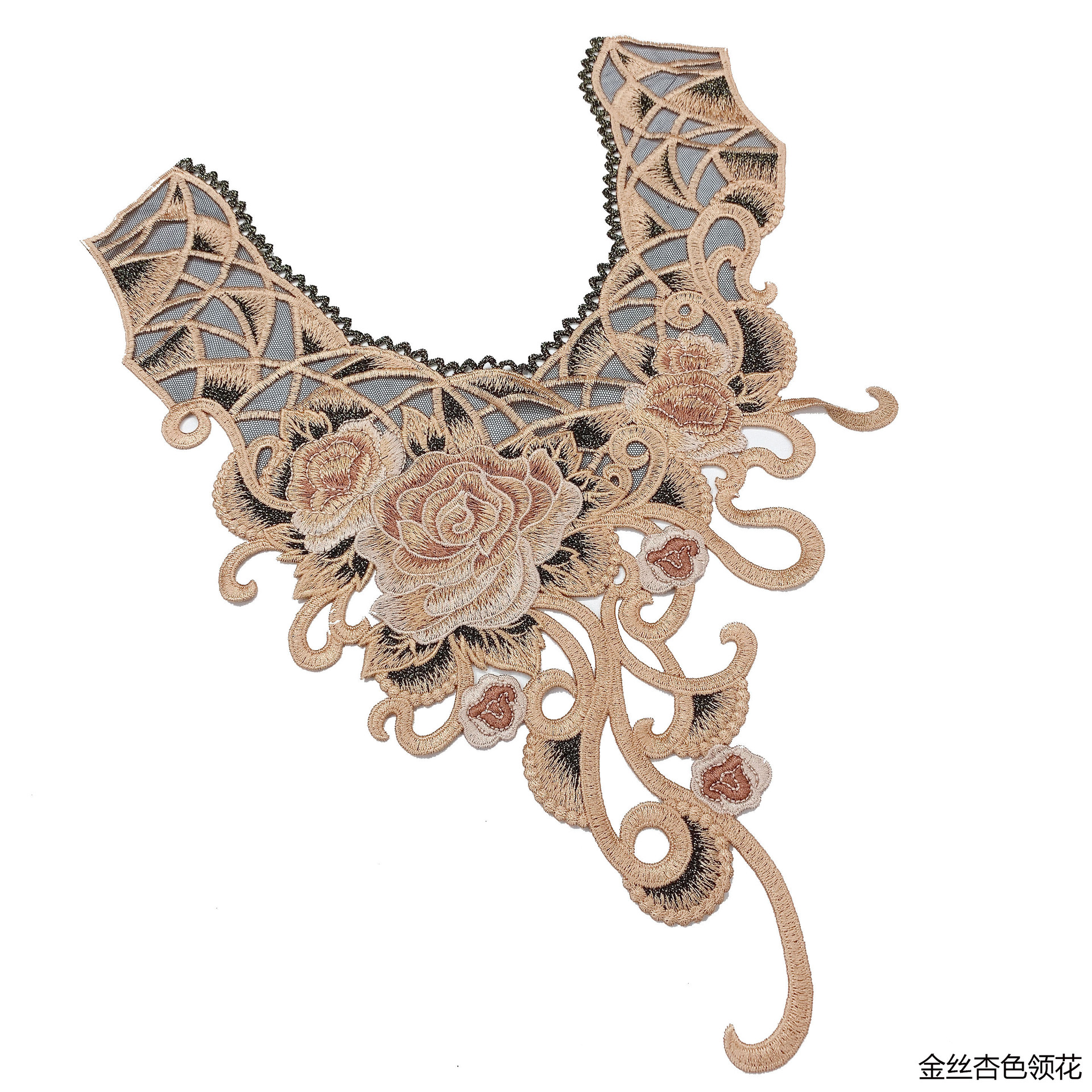 embroidered lace collar diy blouse garment accessories large long lace water soluble lace cuff false collar