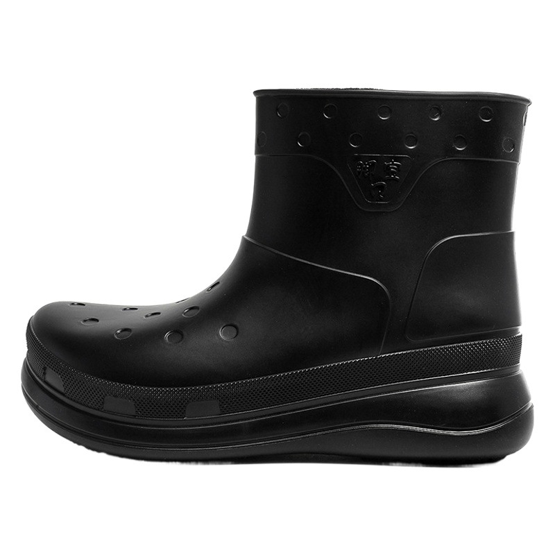 Fashion men's rain boots outdoor rain boots non-slip increased wear-resistant adult mid-calf water shoes work fishing upstream wading