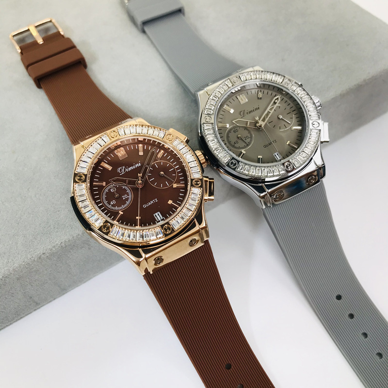 Women's Internet Popular High-Level Multi-Function Large Dial Neutral Sports Chronograph Women's Watch with Diamonds