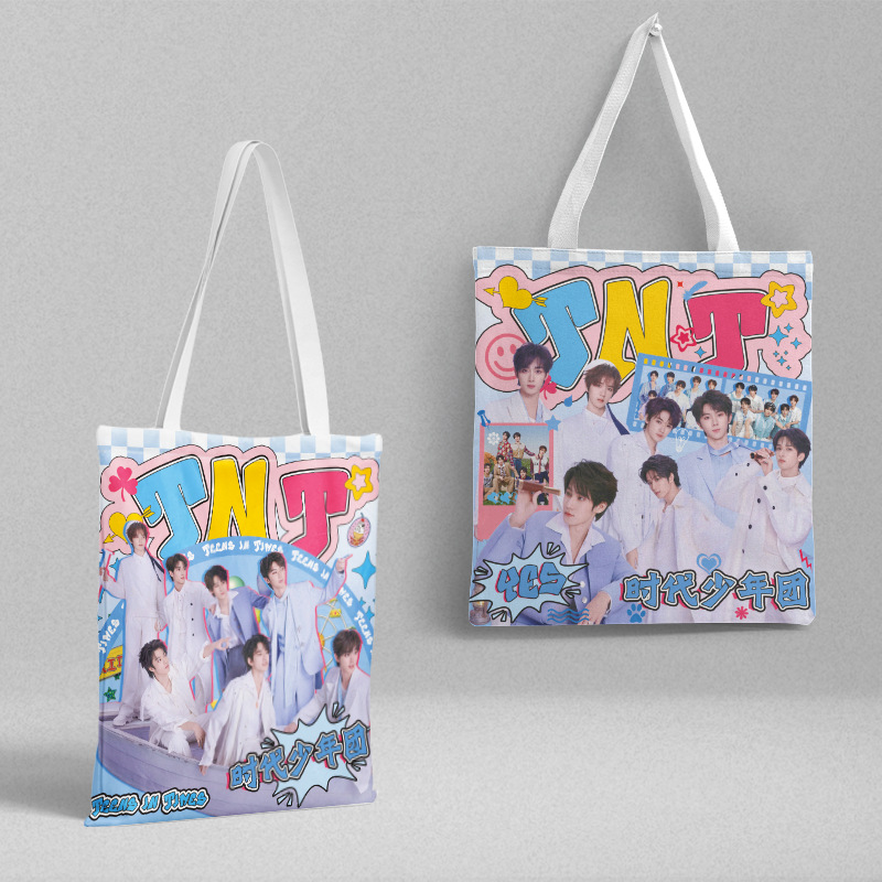 Tnt Era Youth Group Canvas Bag, Length 39cm, Width 36cm, Star Peripheral Canvas Bag, Handbag, Gift Bag