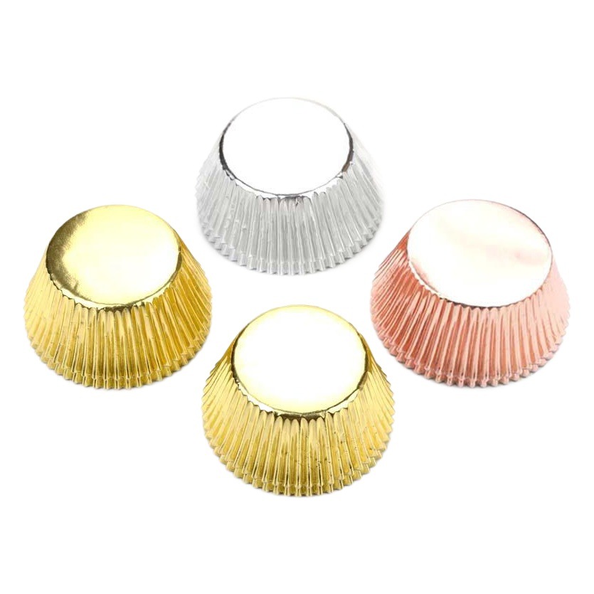 PVC barrel baking utensils Mafen cake paper cup color thick aluminum foil oil-proof cake paper holder 100