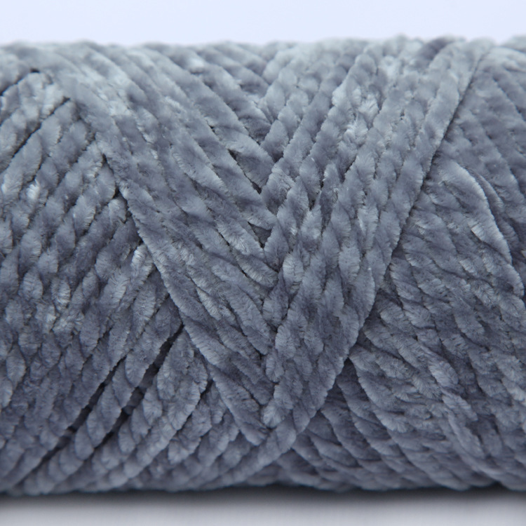 Picture of 3 Strands of Chenille Velvet Yarn for Crocheting Shoes, Thick Yarn for Autumn and Winter DIY Handmade Knitting, Scarf Yarn, Pure Handmade Knitting