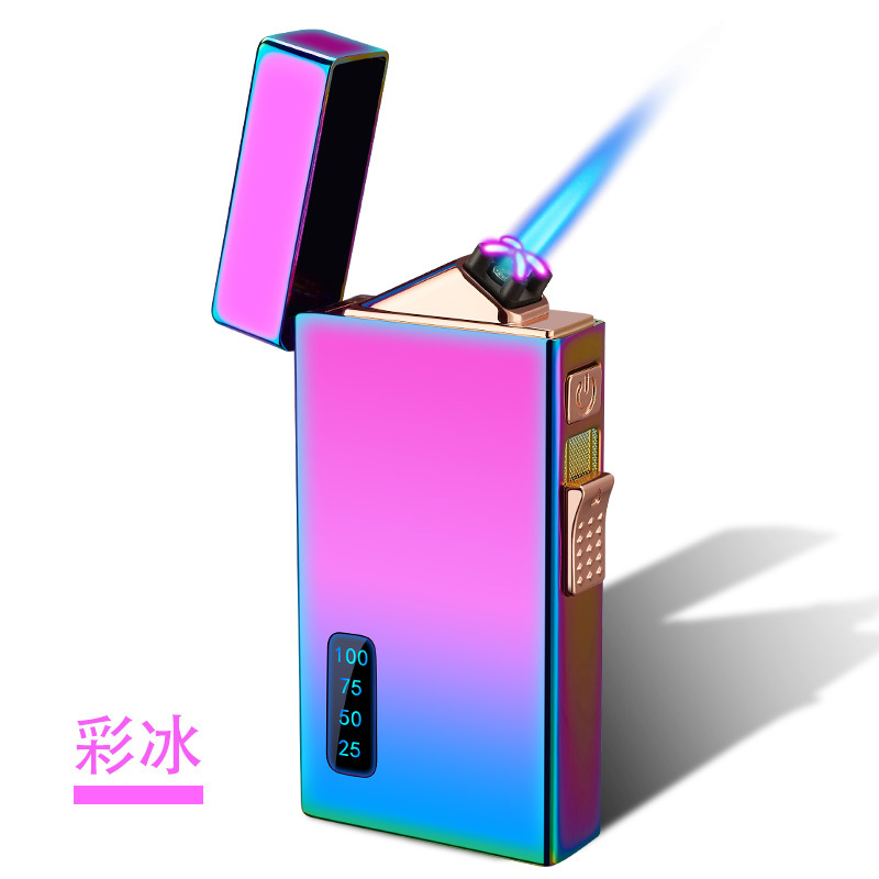 Picture of 2024 New Product Gas and Electricity Dual-Use Windproof USB Rechargeable Lighter Creative Personalized Printed Logo Advertising Manufacturer Wholesale