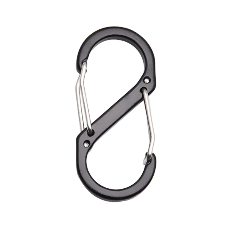 Picture of Manufacturer Wholesale S-Shaped No. 5 8-Shaped Buckle Aluminum Alloy Spring Buckle Flattened Jewelry Accessories Outdoor Multi-Functional 8-Shaped Buckle
