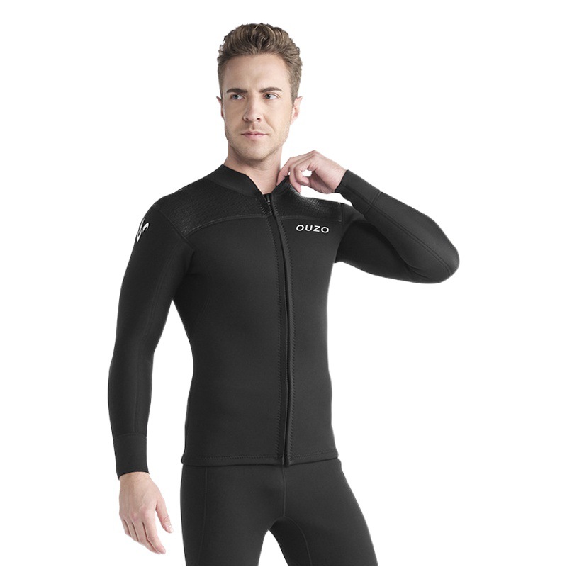 3mm Wetsuit Swimsuit Surfing Suit Cold Protection Warm Factory Wholesale Men's Long-Sleeved Top Split Wetsuit