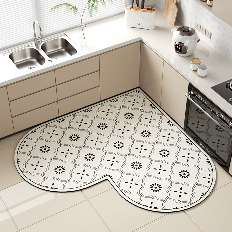 Picture of Cross-border Wholesale Diatom Mud Floor Mat Bathroom Absorbent Foot Mat Simple Dirty Resistant Anti-skid Mat Household Kitchen Tianjin Floor Mat