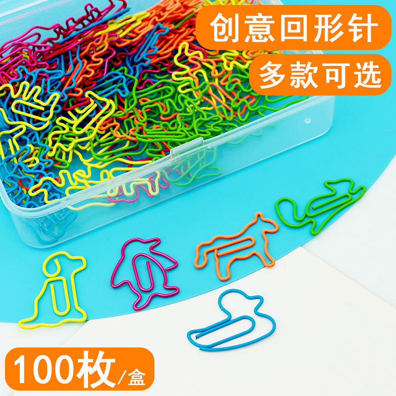 New metal paper clip color animal paper clip office file paper clip stationery bookmark clip paper clip