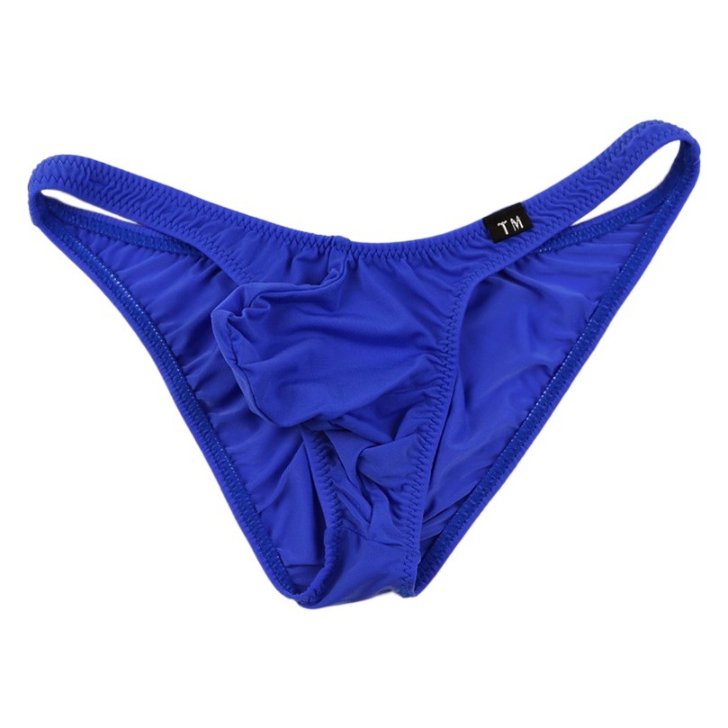 New Men's silky briefs men's bottoming breathable low waist fashion big bag triangle shorts men's underwear
