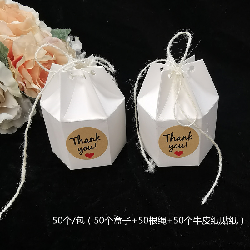 Picture of Exquisite and Creative Wedding Candy Box, Hexagonal Forest Gift Box, Wedding Souvenir, Egg Hexagonal Packaging Box