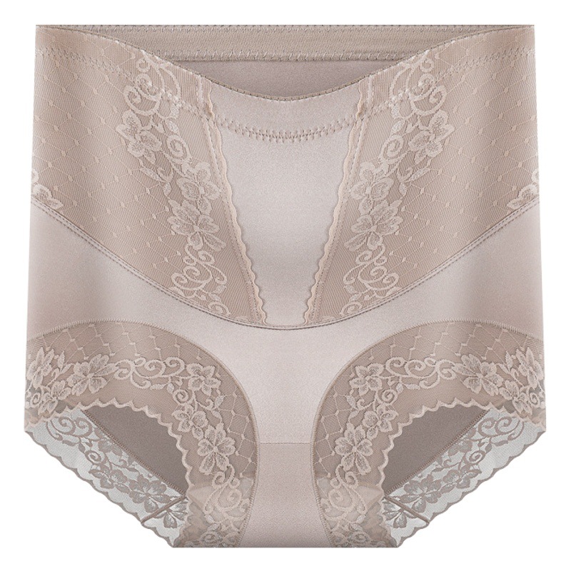 2023 new TikTok same style high waist hip lifting belly contracting women's briefs lightweight breathable skin-friendly lace lace lace lace pants