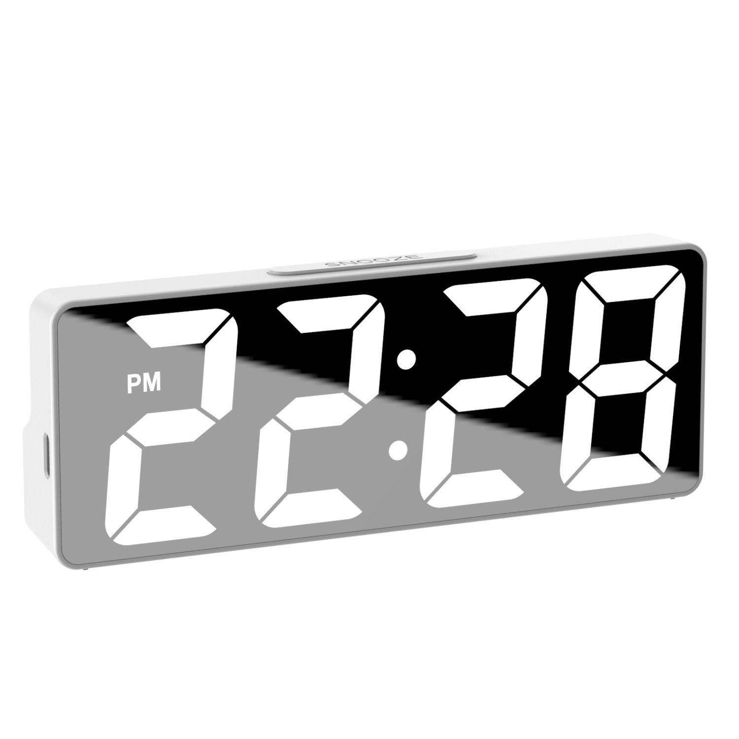 Picture of Mirror Clock Ins Desktop Clock Timetable Desktop Ornaments Led Digital Display Student Digital Alarm Clock