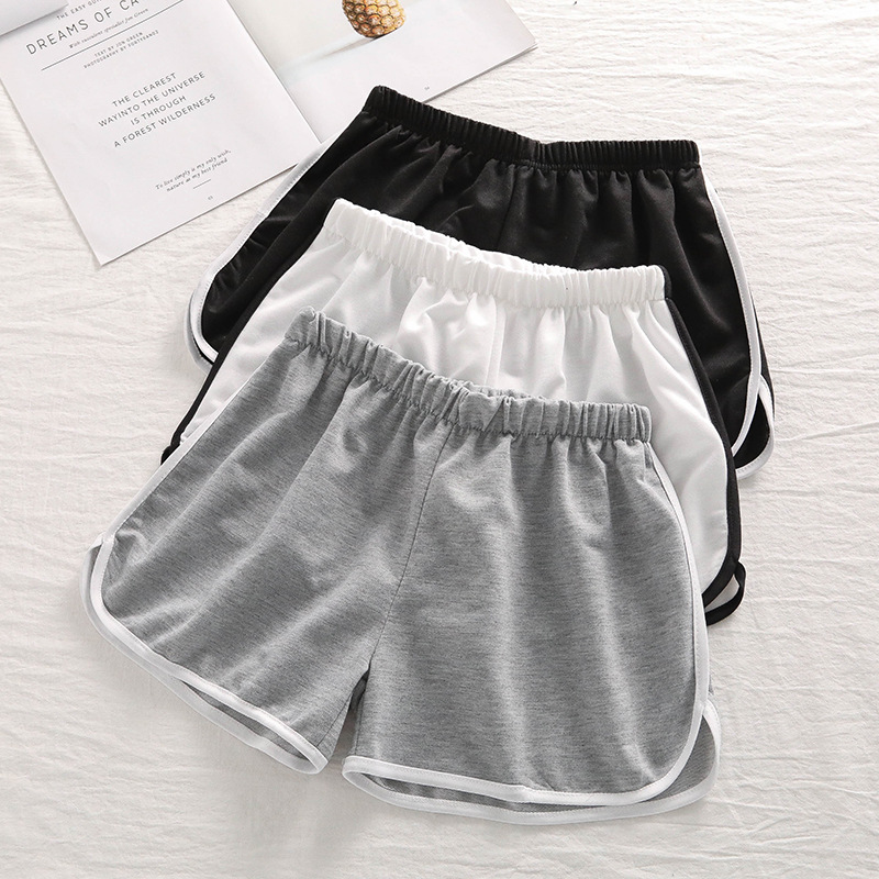 Summer Sports Shorts for Women, Harajuku Style, Casual High-Waisted, Loose Fit, Suitable for Home Wear, Student Style, Wide-Leg Pants, High-Waisted and Loose