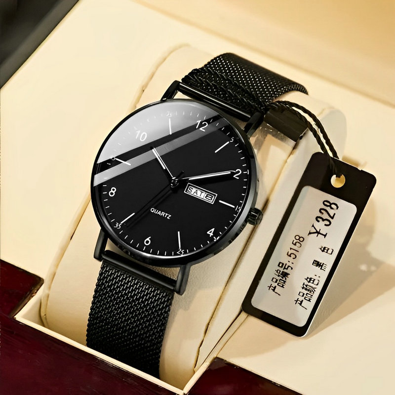 Teenage Examination Watch Men's High School Students Trendy Mechanical Watch Quartz Waterproof Postgraduate Entrance Examination Electronic Watch for Junior High School Students