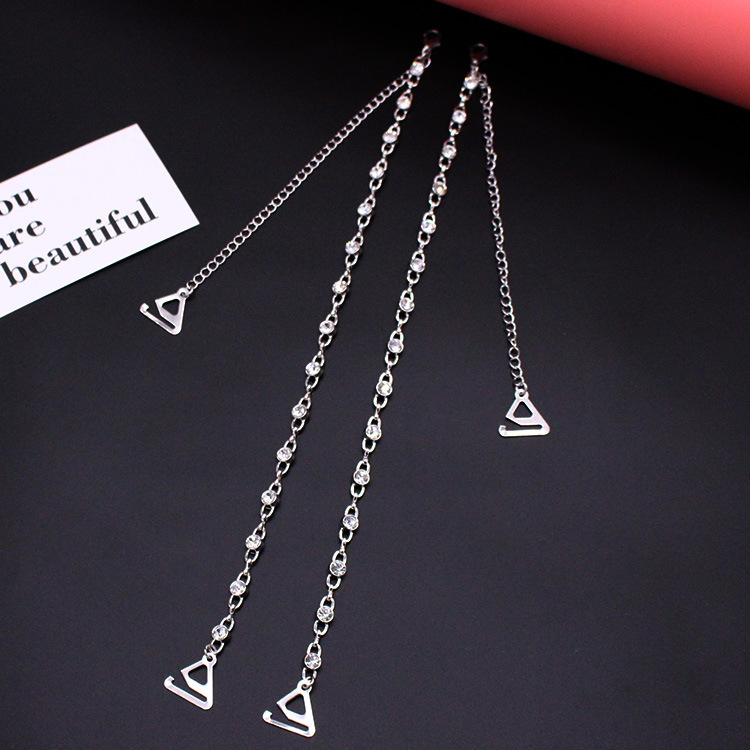 Invisible rhinestone shoulder strap summer sexy bra strap metal bra strap off-neck beauty back underwear accessories wholesale women