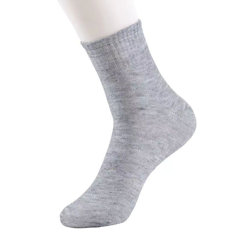 Picture of Socks Men's Summer Solid Color Black and White Grey Boat Socks Unisex Low Mouth Breathable Short Socks Low Top Socks