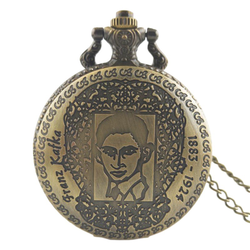 Vintage Bronze Pocket Watch Cross Pattern Celebrity Flip Quartz Pocket Watch Personality Simple Holiday Gift Wholesale