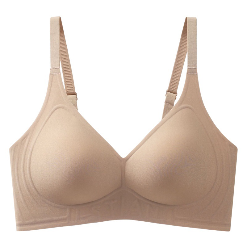 Non-marking Naked-feeling Lavable Underwear Women's Fixed Cup Small Chest Push-up Auxilary Breast Anti-sagging Thin Non-rimped Bra