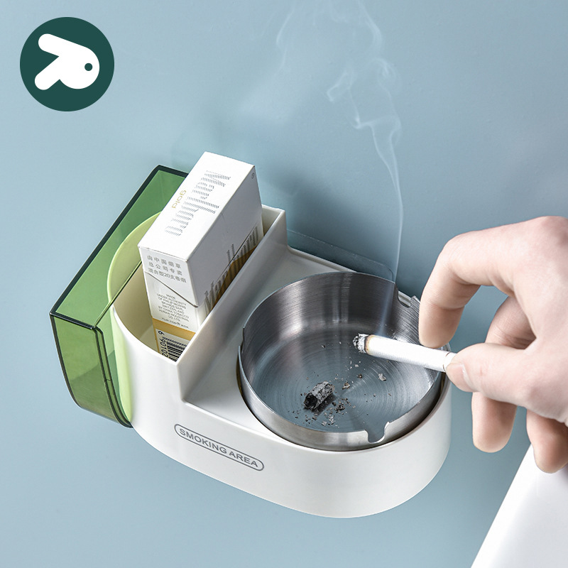 Picture of Pin Tu Ashtray Household Toilet Bathroom Collection Creative Trend Stainless Steel Hole-free Wall Ashtray