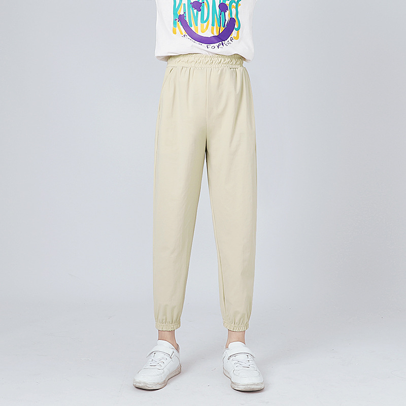 Picture of Summer Korean Style Children's Wear New Children's Sports Trousers Big Children's Quick-drying Ice Silk Breathable Anti-mosquito Pants Girls' Pants