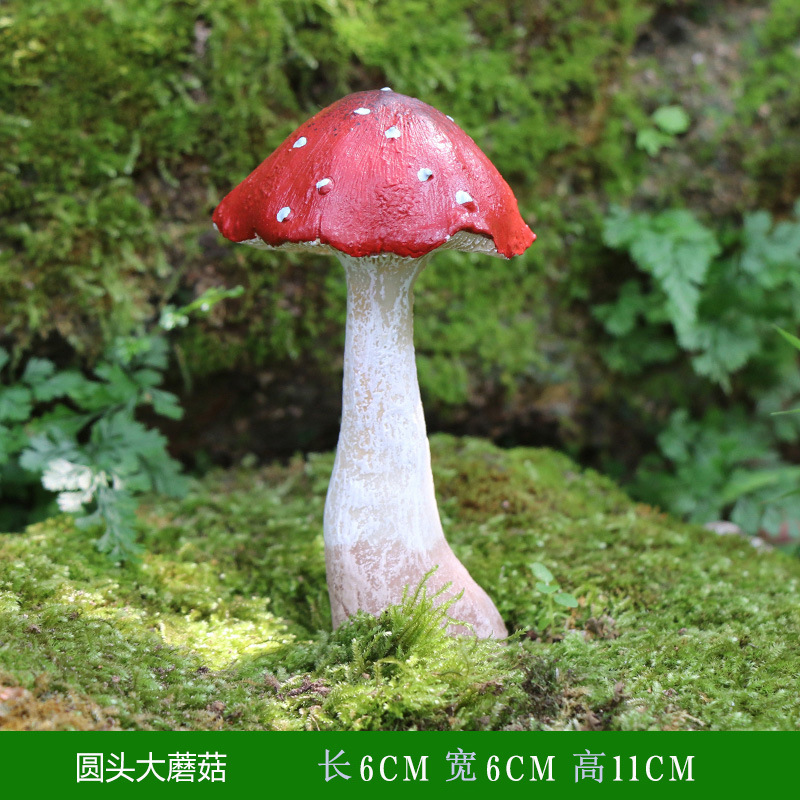 Picture of Cross-border Outdoor Courtyard Ornaments Landscape Decorations Garden Bonsai Decoration Simulation Mushroom Micro-landscape Decoration