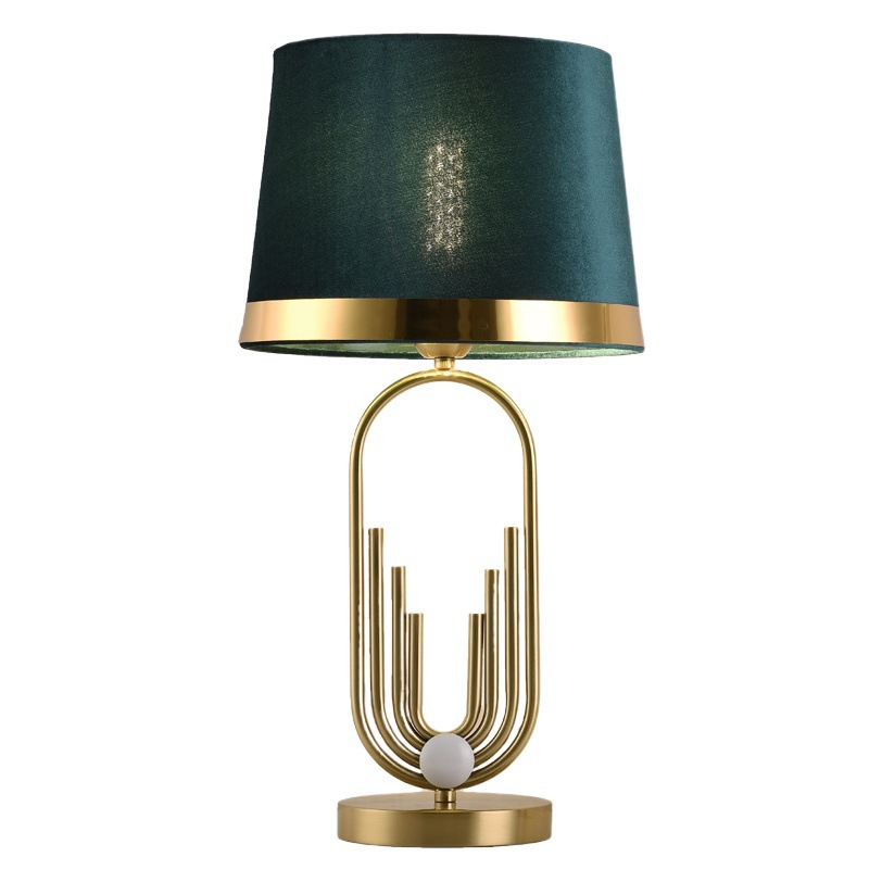 Light luxury table lamp living room bedroom bedside table designer soft decoration exhibition hall model room simple post-modern American table lamp