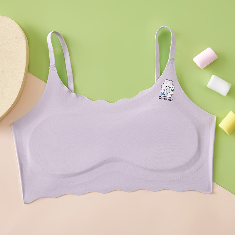 Picture of The first stage of anti-bump girls' underwear primary school students seamless girls children growth bra development period small vest
