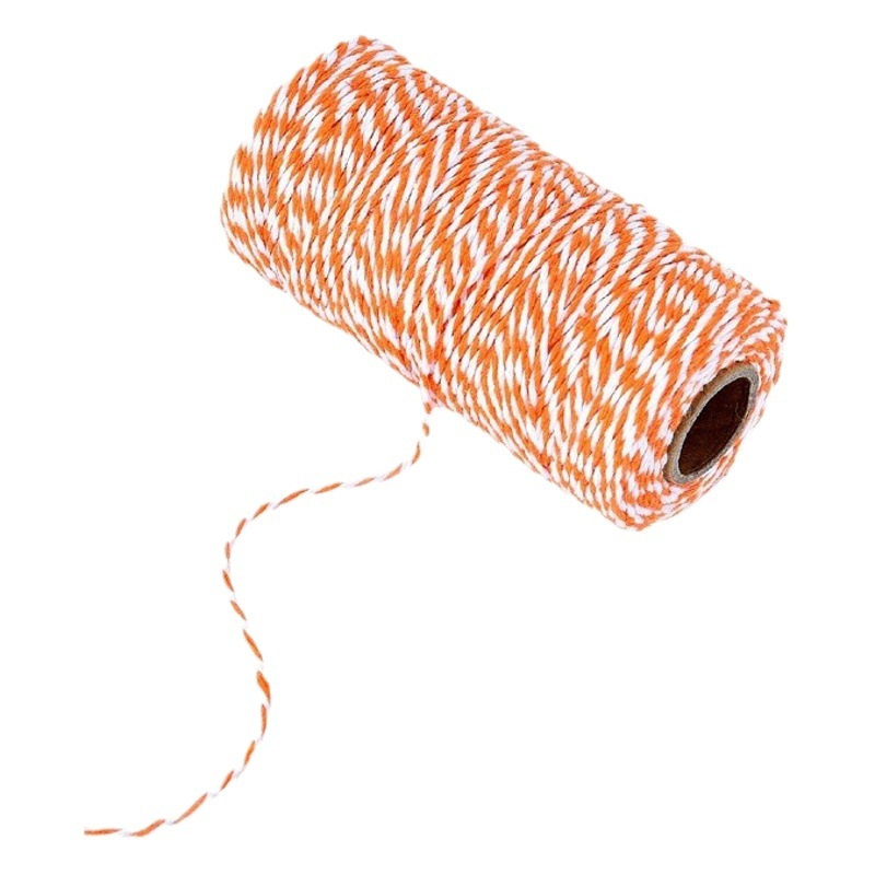 2mm double-strand two-color cotton cord tag rope can be cut as required to specify the length of the two strands of red and white rice dumplings cotton rope