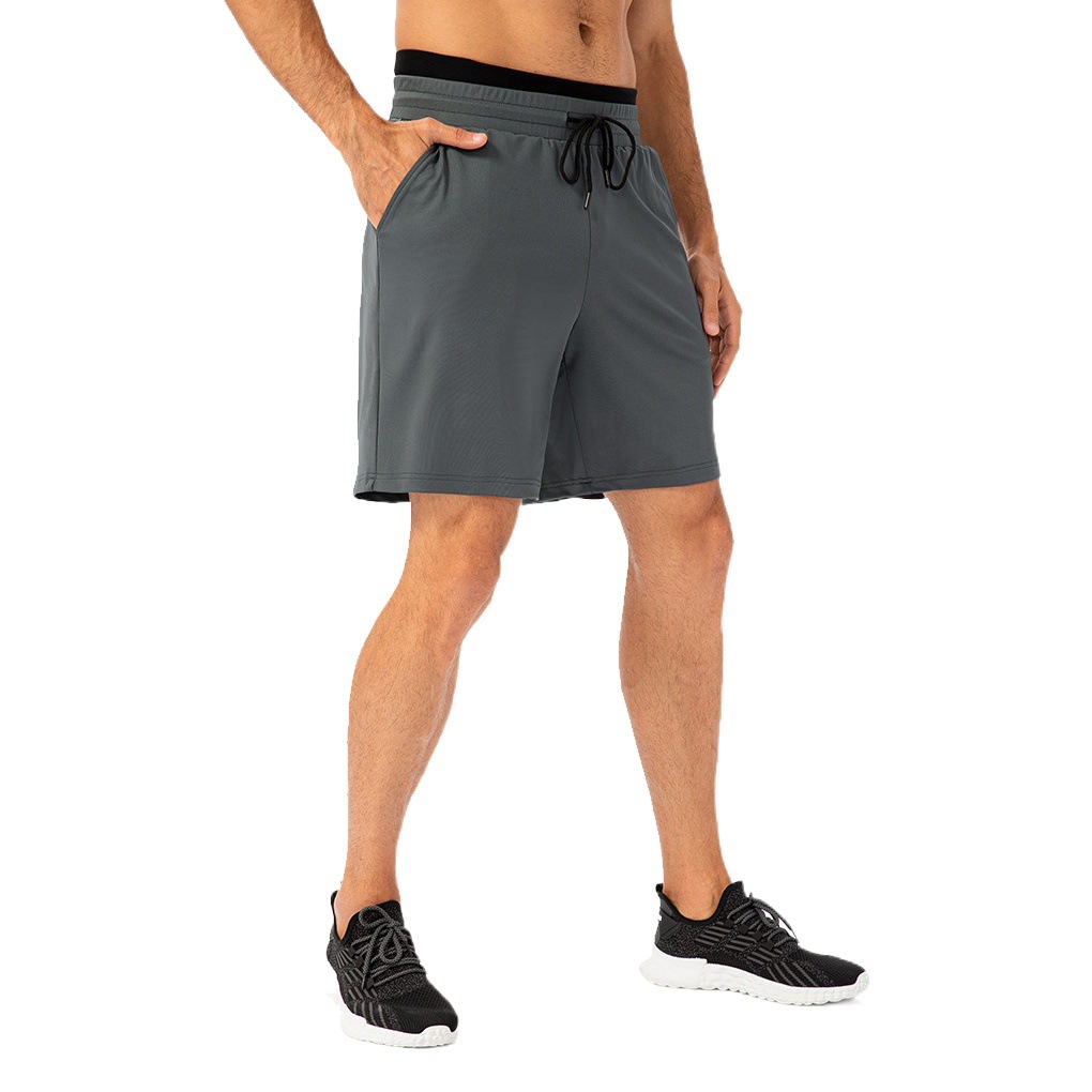 Men's Loose Basketball Training Sports Shorts Double-Layer Waist High Elastic Quick-Drying Fitness Casual Pants 214413