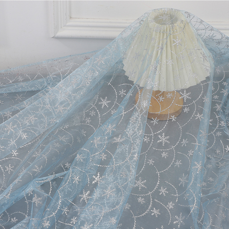 In stock, Princess Elsa's dress, fish scale print, gold organza, Frozen toys, children's clothing crafts, decoration organza