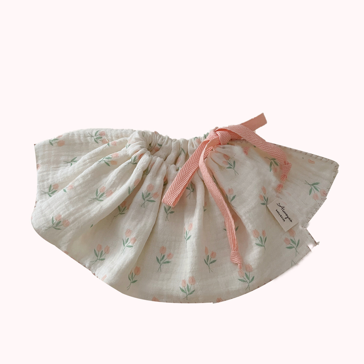 Picture of Newborn baby 4 layers cotton yarn saliva towel gauze bib tether baby saliva towel anti-spitting bib