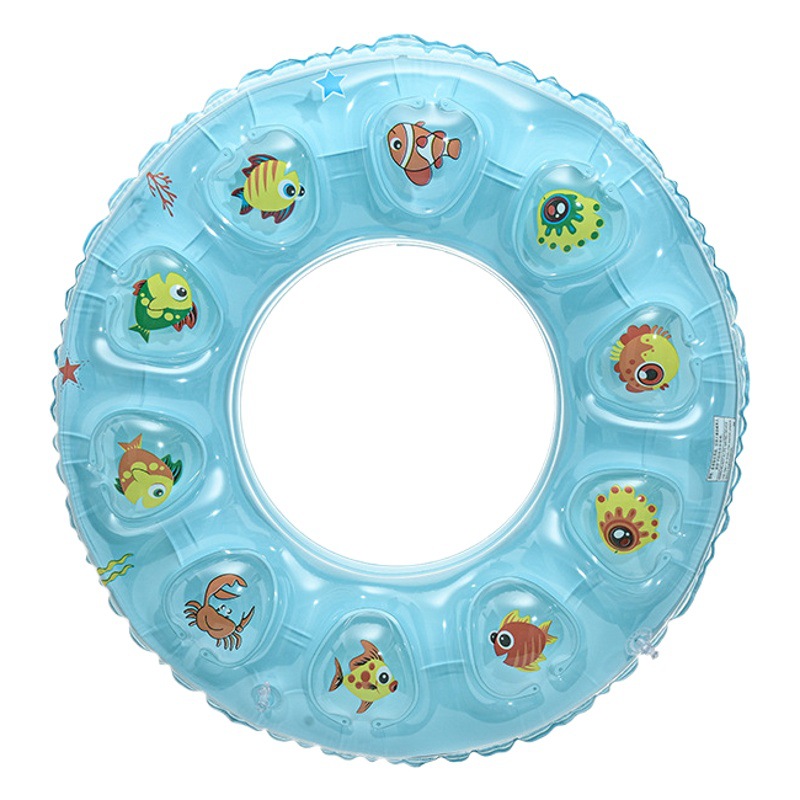 Factory wholesale children's swimming ring crystal inflatable lifebuoy thickened single-layer double airbag underarm adult swimming ring