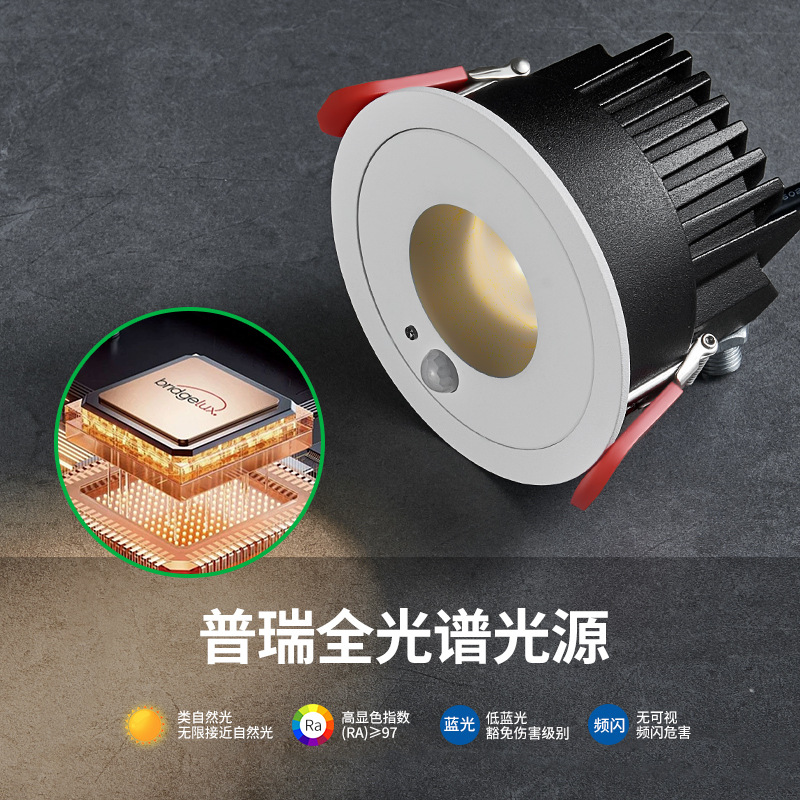 Picture of Daguanyuan Embedded Spotlight Human Body Sensor Entrance Corridor Aisle Balcony Ceiling Anti-Dazzle No Main Light 406L