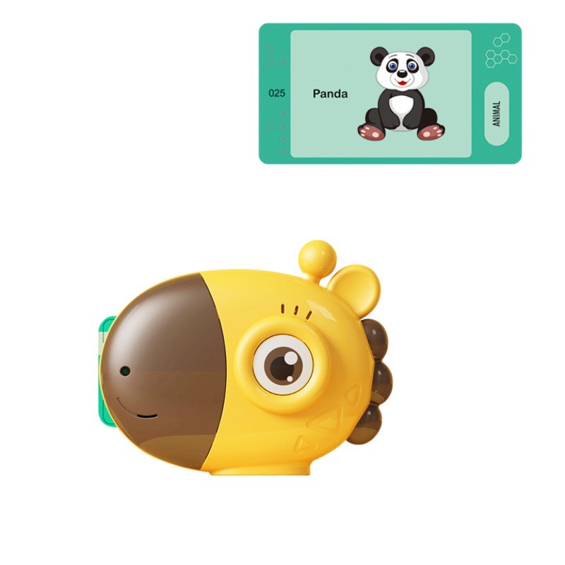 Cross-border English Giraffe Card Reader Children's Early Education Toy Learning Machine Double-sided Word Card Cognitive Card Inserter