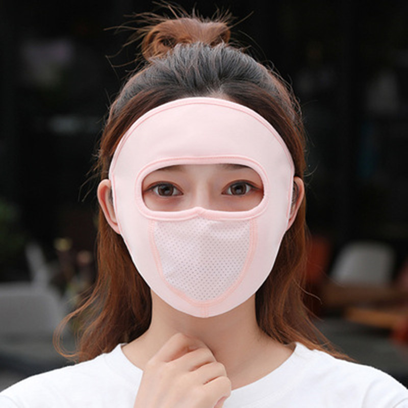 Picture of Sunscreen Mask Women's Summer Thin Dust-proof Breathable Ice Silk Protective Full Face Mask Cover Men's Face Cover Face Mask