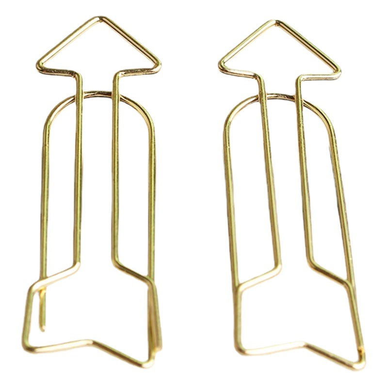Cross-Border special arrow paper clip creative special-shaped paper clip gold paper clip metal pin wholesale