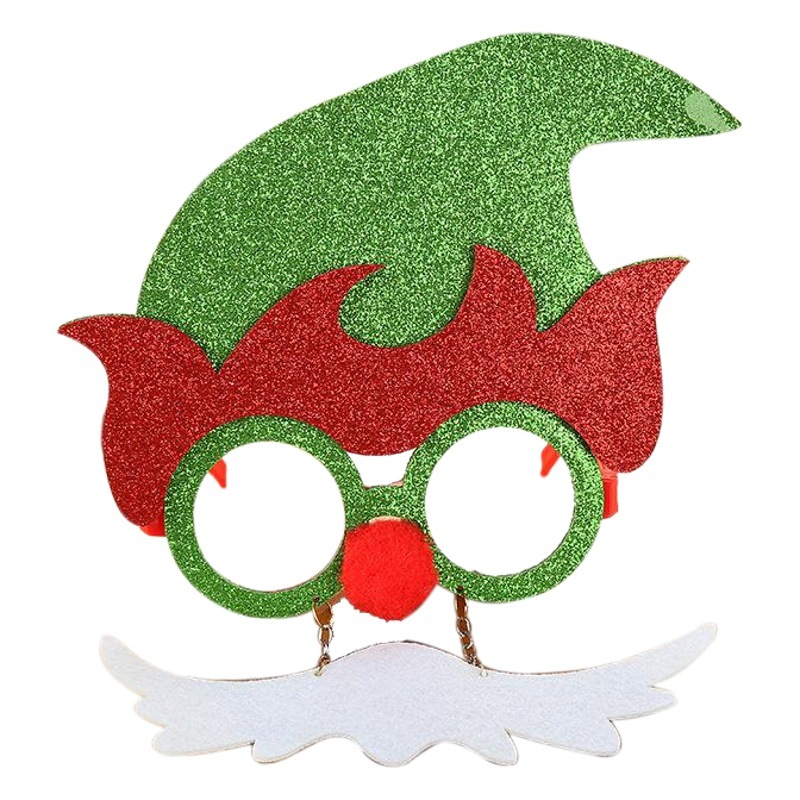 Christmas Decorations Glasses Christmas Tree Old Man Plastic Glasses Frame Adult and Kidsren Dress up Props Wholesale Crystal
