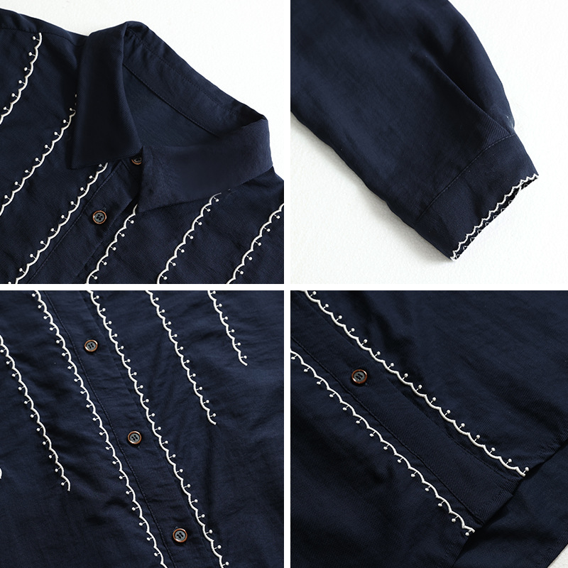 Picture of Real Shot of Ready-Made Large Size New Style Lace Tencel Shirt Slightly Fat Sister Women's Clothing 2025 Autum