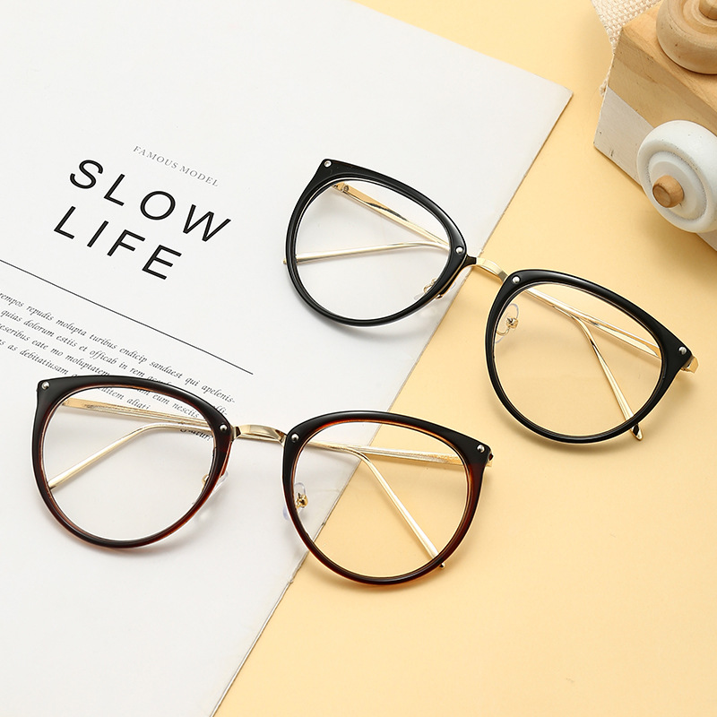 Picture of Cross-border new transparent retro glasses frame men and women can match myopia glasses frame student plain glasses 1097