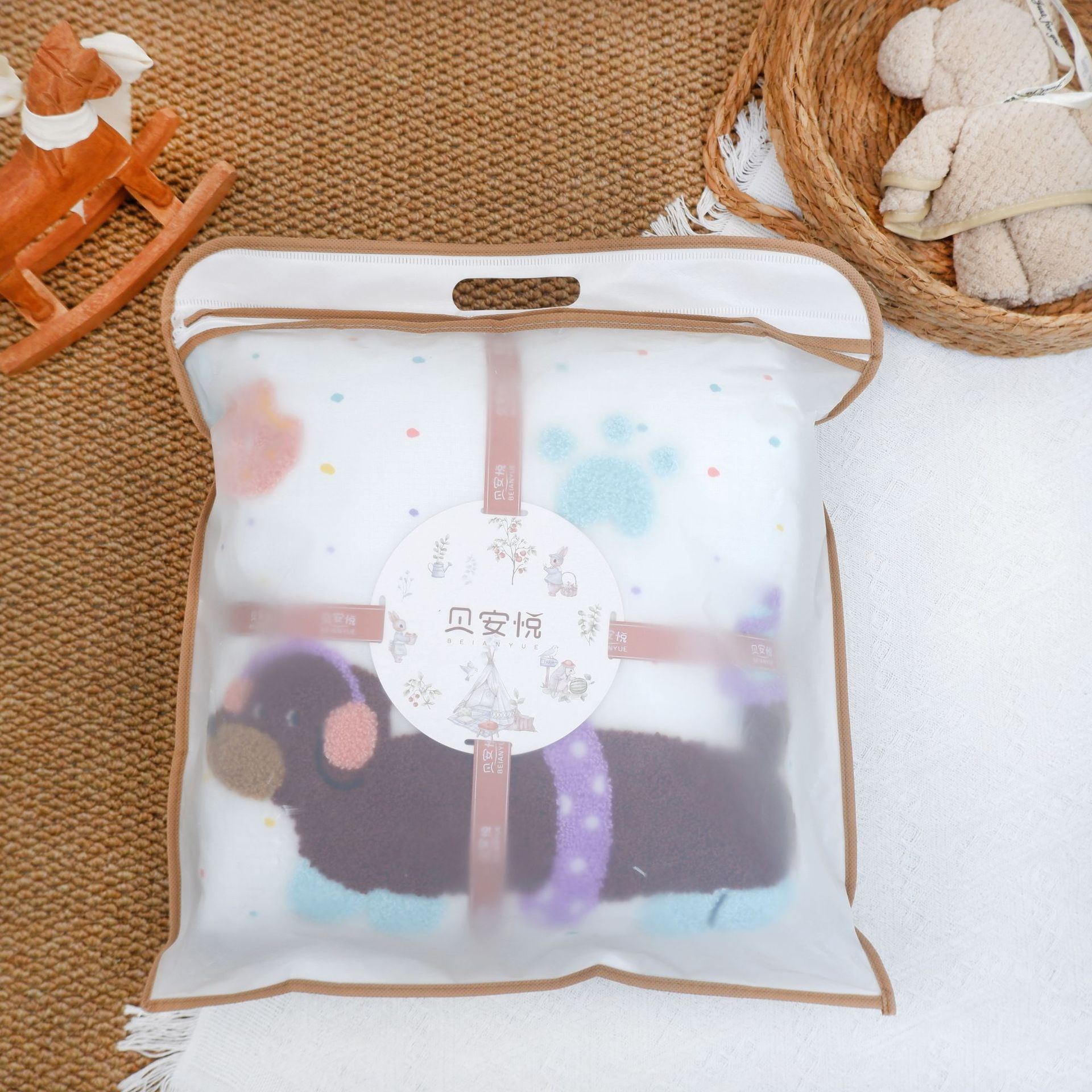 Picture of 2024 Bamboo Fiber Class a Embroidered Long-Staple Cotton Spring and Autumn Quilt Bamboo Cotton Constant Temperature Breathable Cartoon Newborn Cover Blanket for Infants and Children